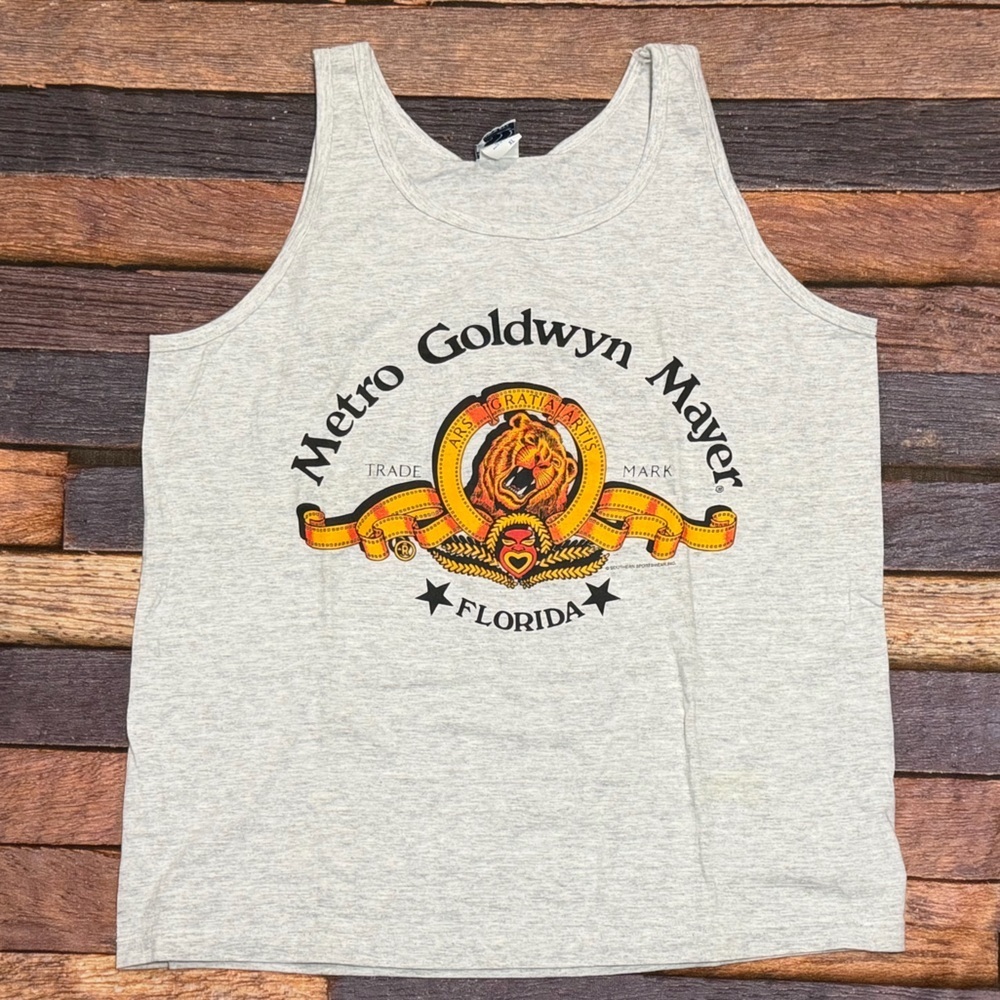 Vintage MGM Studios Hollywood 1990s Tank Top Tee Tshirt